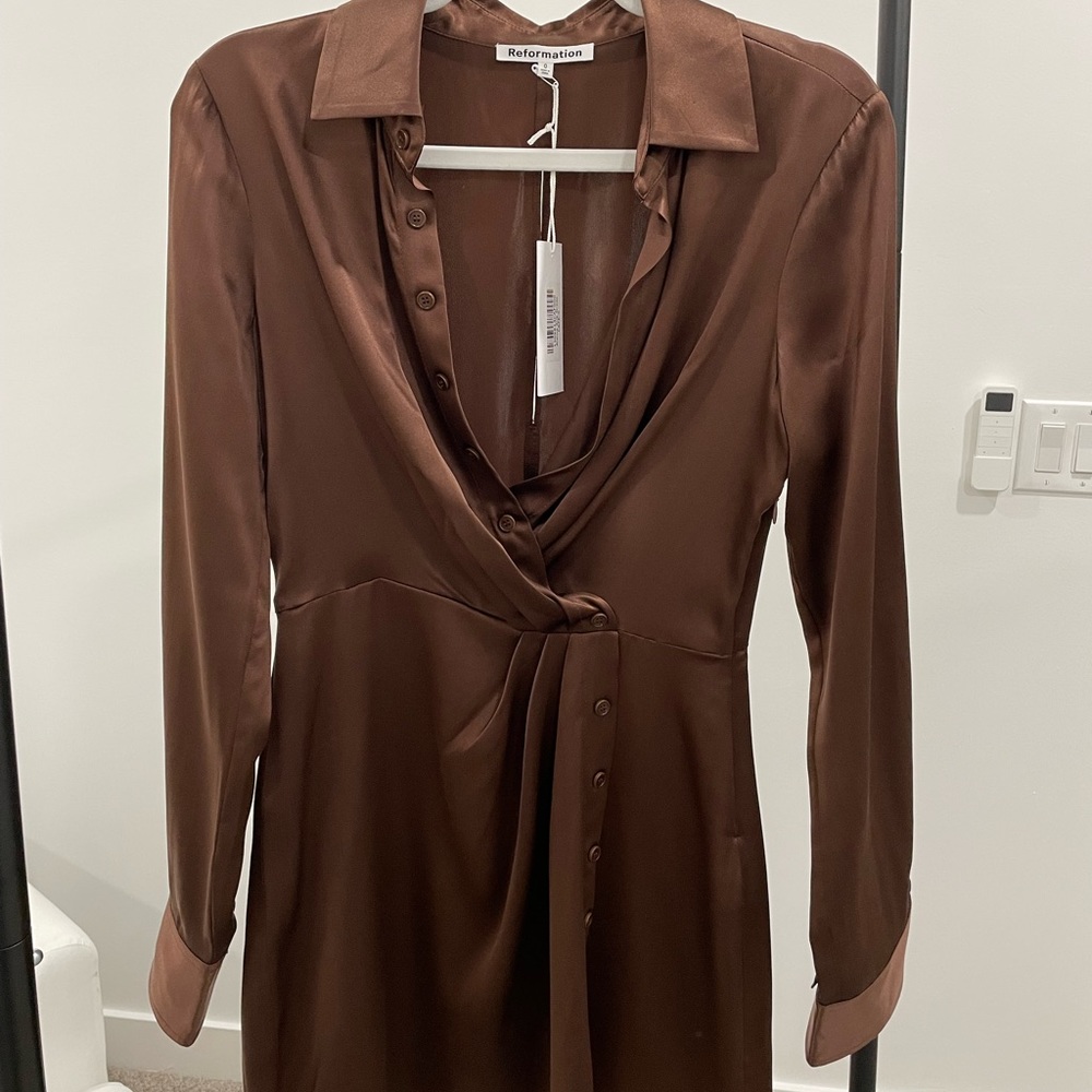 Reformation Alaine Silk Dress